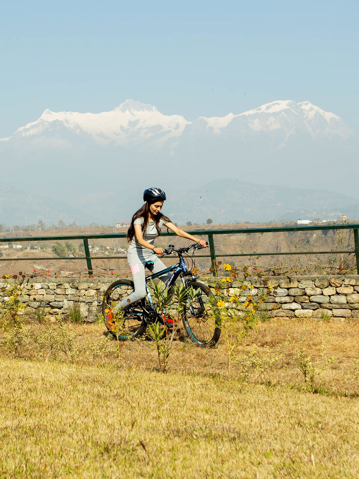 cycling at Mountain Glory Resort in Pokhara
